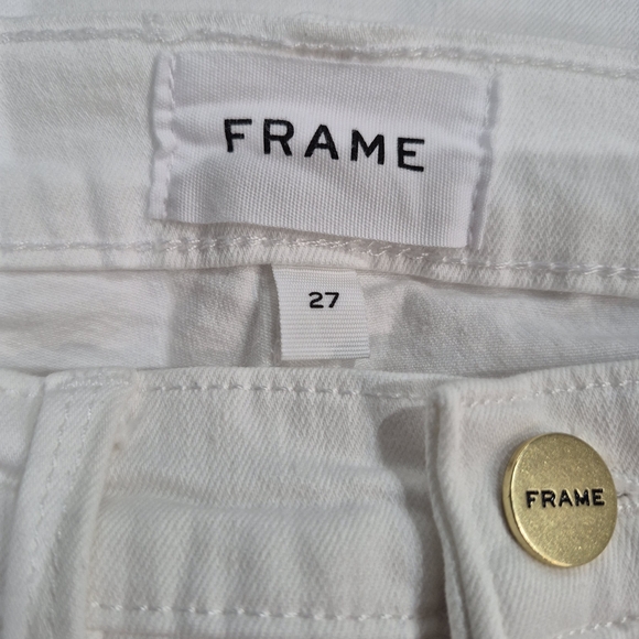 Frame Women's Jeans Size 27 Crisp White Skinny Jeans - Picture 5 of 6